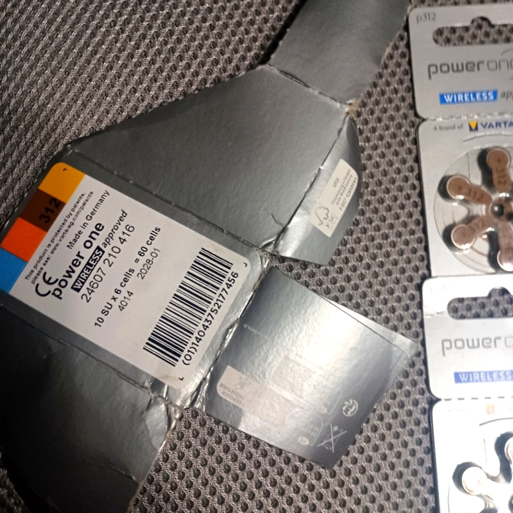 5 pack of 6 batteries total of (30) P312 hearing aids batteries - Picture 3 of 4
